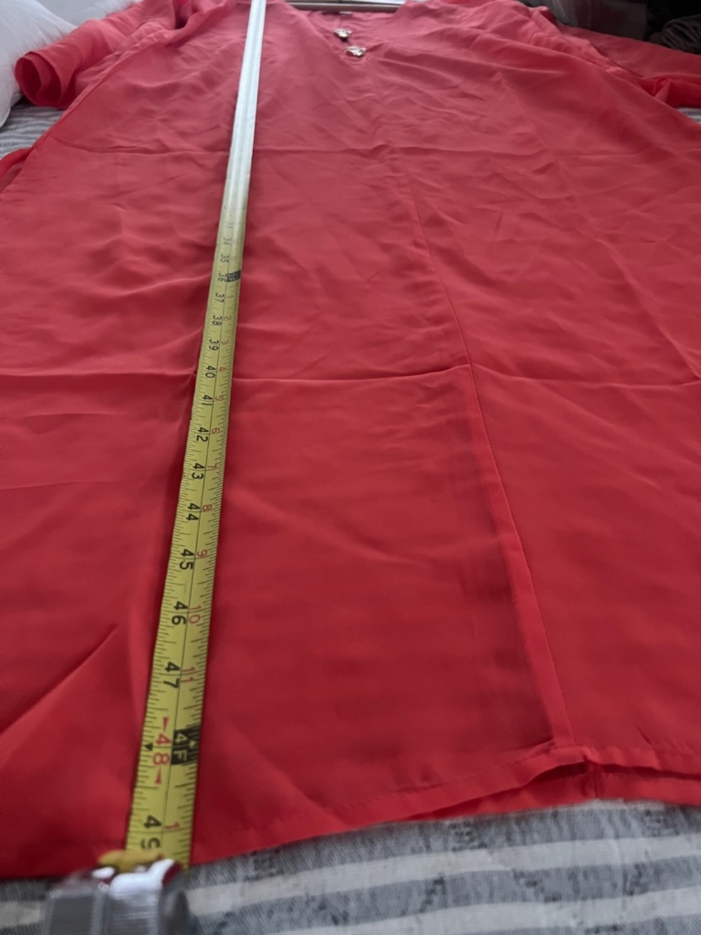 True Destinations Camellia Resort Sheer Chiffon Coral Kimono CoverUp Size S NWT - Picture 10 of 10